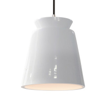 Justice Design Group CER-6425-WHT-NCKL-BKCD - Small Trapezoid Pendant