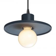 Justice Design Group CER-6325-MID-MBLK-BKCD - Saucer Pendant