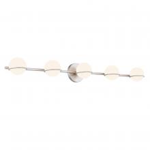 Justice Design Group FSN-4165-OPAL-NCKL - Centric 5-Light Bath Bar
