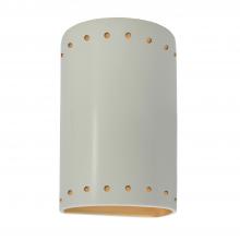 Justice Design Group CER-0990W-MTGD-LED1-1000 - Small LED Cylinder w/ Perfs - Closed Top (Outdoor)
