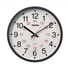  22502-BK - Magnus -12" Office Clock 12/24
