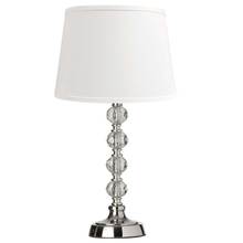  C13T-PC - 1LT Table Lamp Cut Crystal Ball w/Wht Shd