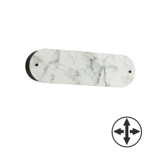Dainolite PSC-162W-MB - 2 Light Wall Sconce in Matte Black w/ Faux Alabaster Acrylic