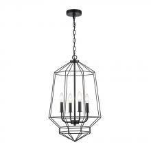 Trans Globe 11484 BK - 4LT CHAND-OPEN ART DECO-BK