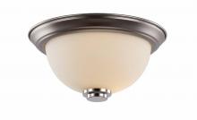 Trans Globe 70526-11 BN - 1LT FLUSHMOUNT-DOUBLE DISK-BN-