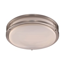  LED-10261 BN - Barnes Collection Round LED, Acrylic and Metal, Flush Mount Indoor Ceiling Light