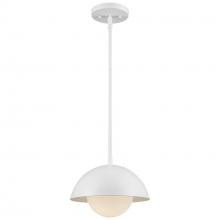 Trans Globe PND-2239 WH - 1LT PEND-10" METAL SHADE+GLOBE