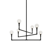 Matteo Lighting C64806BKCL - Candlestix Black Chandelier