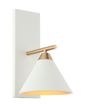 Matteo Lighting S10601WH - Bliss Aged Gold Brass + White Wall Sconce