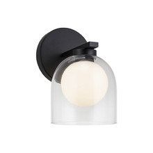 Matteo Lighting W60701BKCL - Derbishone Black Wall Sconce