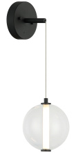 Matteo Lighting W69601MBCL - Belange Matte Black Wall Sconce