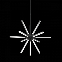 Matteo Lighting C66812MBCH - Asterisk Matte Black + Chrome Pendant