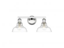 Golden Canada 0305-BA2 CH-CLR - Carver 2-Light Vanity Light in Chrome with Clear Glass