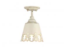 Golden Canada 0883-SF AI - Piper 5 Light Semi-Flush - Outdoor in Natural Black with Maple All-Weather Wicker Shade