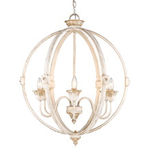 Golden Canada 0892-6 AI - Jules 6-Light Chandelier in Antique Ivory