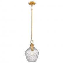 Golden Canada 1088-M MBG-CLR - Adeline MBG Medium Pendant in Modern Brushed Gold with Clear Glass Shade
