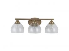 Golden Canada 1094-BA3 BCB-HCG - Aenon 3-Light Chandelier in Pewter with Hammered Water Glass