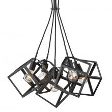 Golden Canada 2086-5P BLK - Cassio 5 Light Pendant in Matte Black
