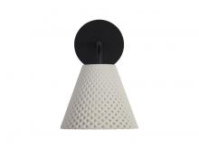 Golden Canada 2419-OWL WCT - Clarus LED 8" Wall Sconce - Outdoor in White Sandstone Cement
