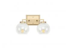 Golden Canada 3094-BA2 BCB-ALA - Elliott 2-Light Vanity Light in Brushed Champagne Bronze with Alabaster Shade