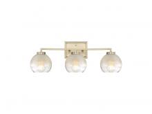Golden Canada 3094-BA3 BCB-ALA - Elliott 3-Light Vanity Light in Brushed Champagne Bronze with Alabaster Shade