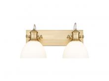 Golden Canada 3118-BA2 BCB-OP - Hines 2-Light Vanity Light in Brushed Champagne Bronze with Opal Glass
