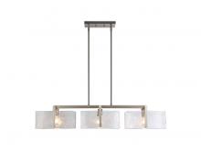 Golden Canada 3164-LP PW-HWG - Duncan 3-Light Semi-Flush - Track Light in Matte Black with Clear Glass