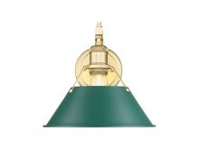 Golden Canada 3306-1W BCB-GN - Orwell 1-Light Wall Sconce in Brushed Champagne Bronze with Pine Green