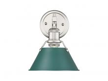 Golden Canada 3306-BA1 PW-GN - Orwell 1-Light Bath Vanity in Pewter with Pine Green