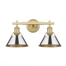 Golden Canada 3306-BA2 BCB-CH - Orwell 2-Light Vanity Light in Brushed Champagne Bronze with Chrome