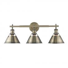 Golden Canada 3306-BA3 AB-AB - Orwell 3-Light Vanity Light in Aged Brass