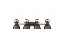 Golden Canada 3602-BA4 RBZ-RBZ - Duncan 4-Light Bath Vanity in Rubbed Bronze with Rubbed Bronze