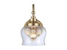 Golden Canada 3610-1W BCB-CLR - Daphne 1-Light Wall Sconce in Brushed Champagne Bronze with Clear Glass