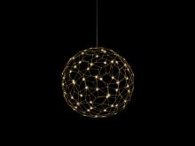 Golden Canada 5462-16 NBS - Spheris 16" LED Globe Pendant in Natural Brass