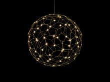 Golden Canada 5462-24 NBS - Spheris 24" LED Globe Pendant in Natural Brass