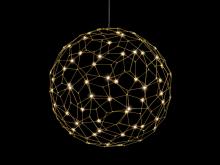 Golden Canada 5462-32 NBS - Spheris 32" LED Globe Pendant in Natural Brass