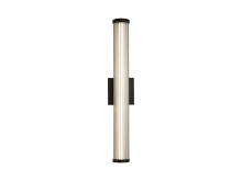 Golden Canada 5590-OWL24 BLK - Rodara LED 24" Wall Sconce - Outdoor in Matte Black with Clear Glass Shade