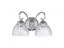 Golden Canada 6952-BA2 CH-CLR - Audra 2-Light Vanity Light in Chrome with Clear Glass