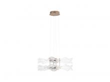 Golden Canada 8046-2P LG - Vetrina LED 2-Light Pendant in Light Gold with Clear Glass Shade