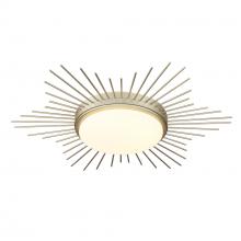 Golden Canada 9126-FM18 WG-OP - Kieran WG Flush Mount - 18" in White Gold with Opal Glass Shade