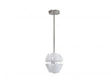 Golden Canada 9608-2P PN - Glacier LED 2-Light Pendant in Polished Nickel with Icy Glass Shade
