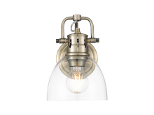 Golden Canada 3602-BA1 AB-CLR - Duncan 1-Light Bath Vanity in Aged Brass with Clear Glass