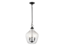Golden Canada 1088-3P BLK-CLR - Adeline 3-Light Pendant in Matte Black with Clear Glass