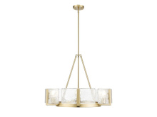Golden Canada 3164-6 BCB-HWG - Aenon 6-Light Chandelier in Brushed Champagne Bronze with Hammered Water Glass