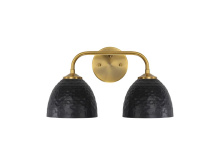 Golden Canada 6950-BA2 MBS-BLK - Shepard 2-Light Bath Vanity in Modern Brass with Matte Black