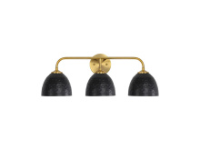 Golden Canada 6950-BA3 MBS-BLK - Shepard 3-Light Bath Vanity in Modern Brass with Matte Black