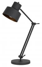  BO-2966TB - 60W Davidson metal desk lamp with weighted base, adjustable upper and lower arms. On off socket swit