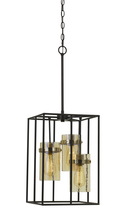  FX-3680-3 - 60W X 3 Cremona Metal and Glass Pendant Fixture (Edison Bulbs Not Included)
