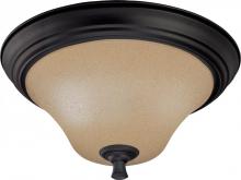 Nuvo 60/1726 - 2-Light Medium Dome Flush Mount Ceiling Light Fixture in Mountain Lodge Finish with Toasted Honey