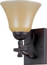 Nuvo 60/1733 - 1-Light Vanity Fixture in Mountain Lodge Finish with Toasted Honey Glass